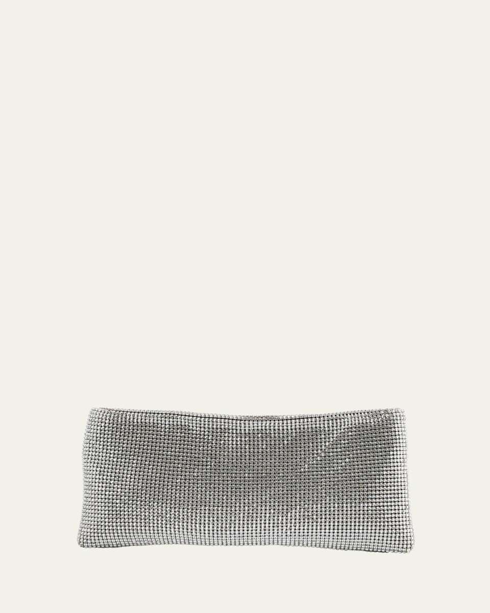 Maykimay Mesh Crystal Pouch Clutch Bag